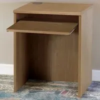 Small Laptop Desk with Keyboard Tray - Brown