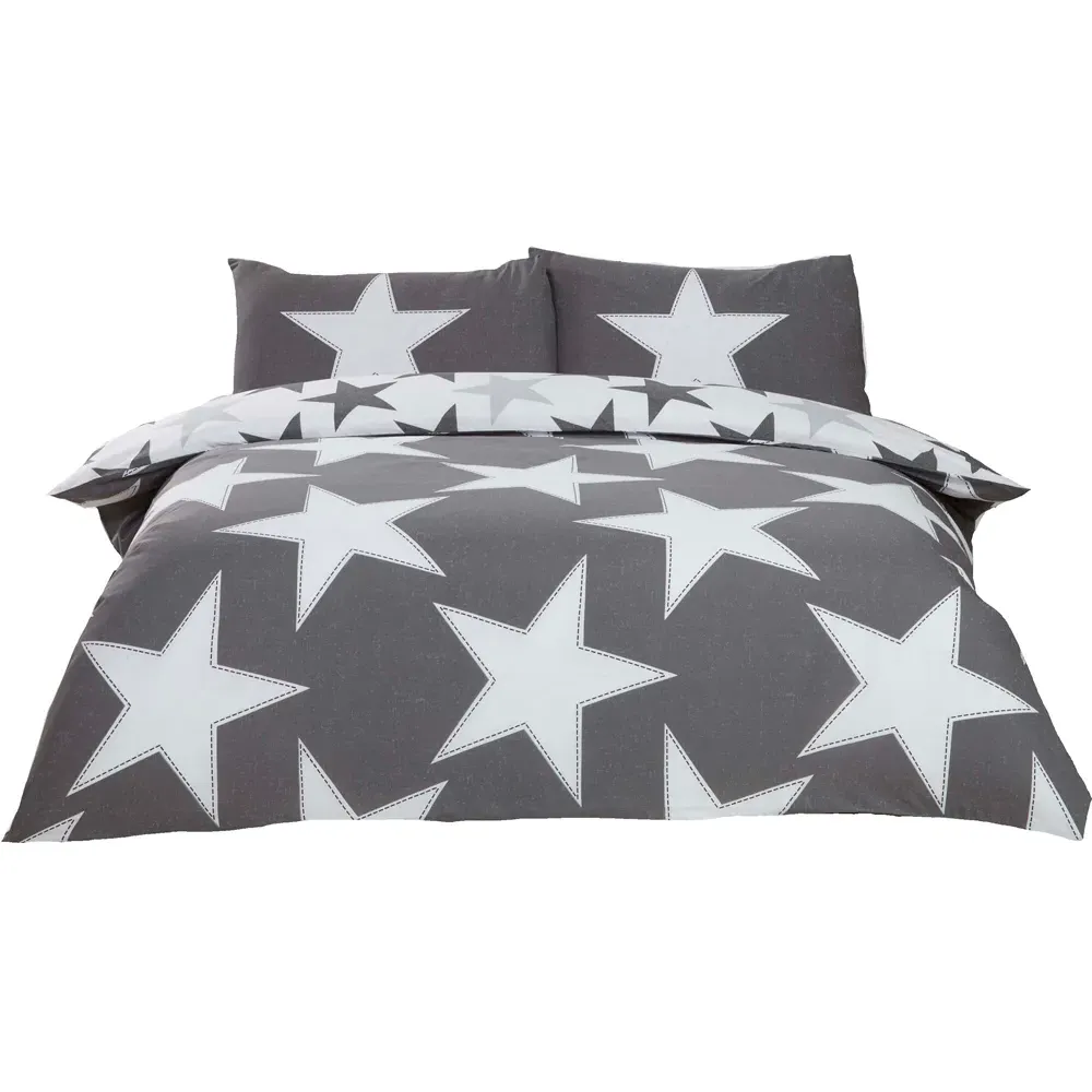 All Stars Double Duvet Cover Set - Grey
