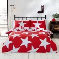 All Stars Double Duvet Cover Set - Red