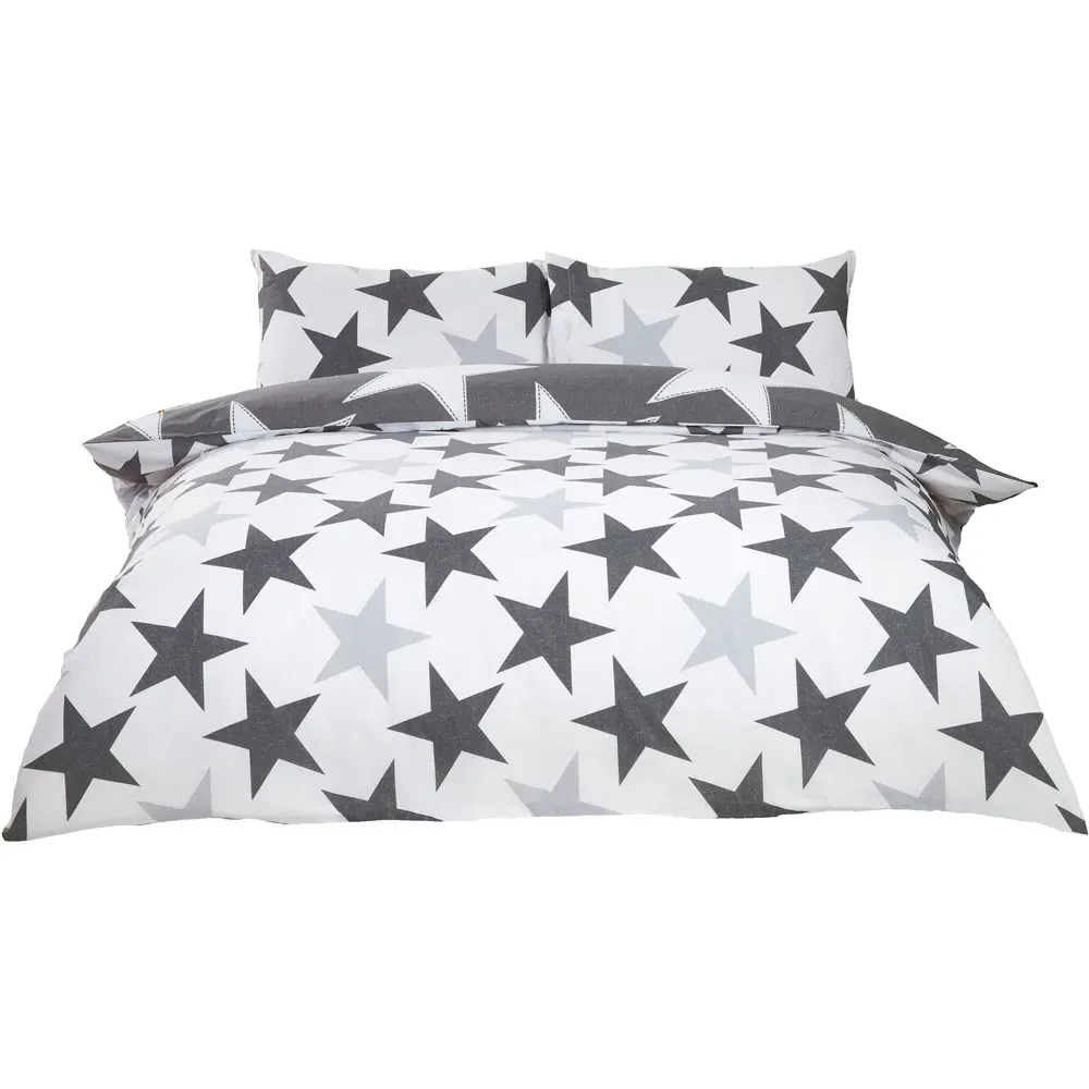 All Stars King Size Duvet Cover Set - Grey