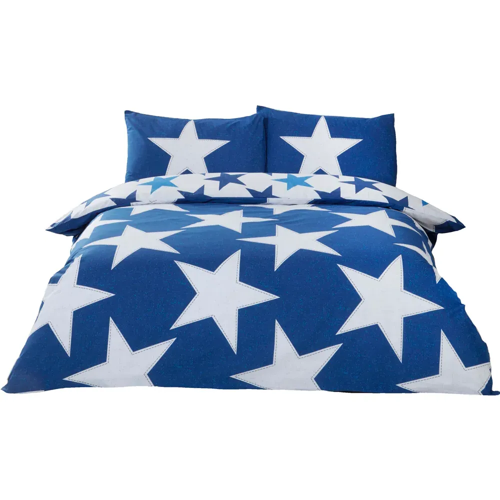 All Stars King Size Duvet Cover Set - Navy