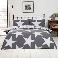 All Stars Single Duvet Cover Set - Grey