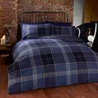 Argyle Double Duvet Set - Blue