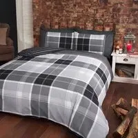 Argyle Double Duvet Set - Grey