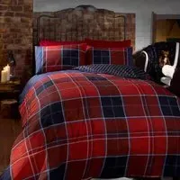 Argyle Double Duvet Set - Red