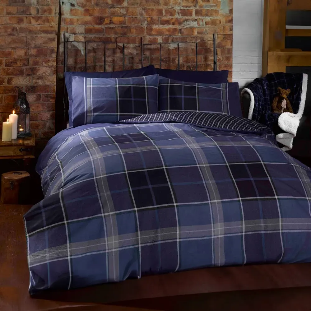 Argyle King Size Duvet Set - Blue