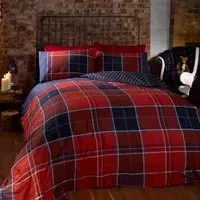 Argyle King Size Duvet Set - Red