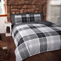 Argyle Single Duvet Set - Grey
