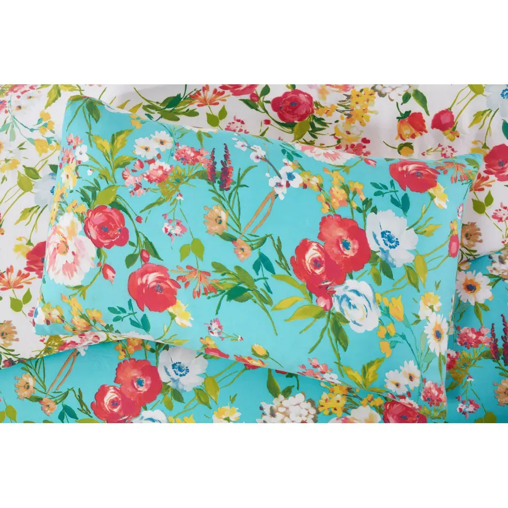 Ashbourne King Size Duvet Set - Green, Microfibre