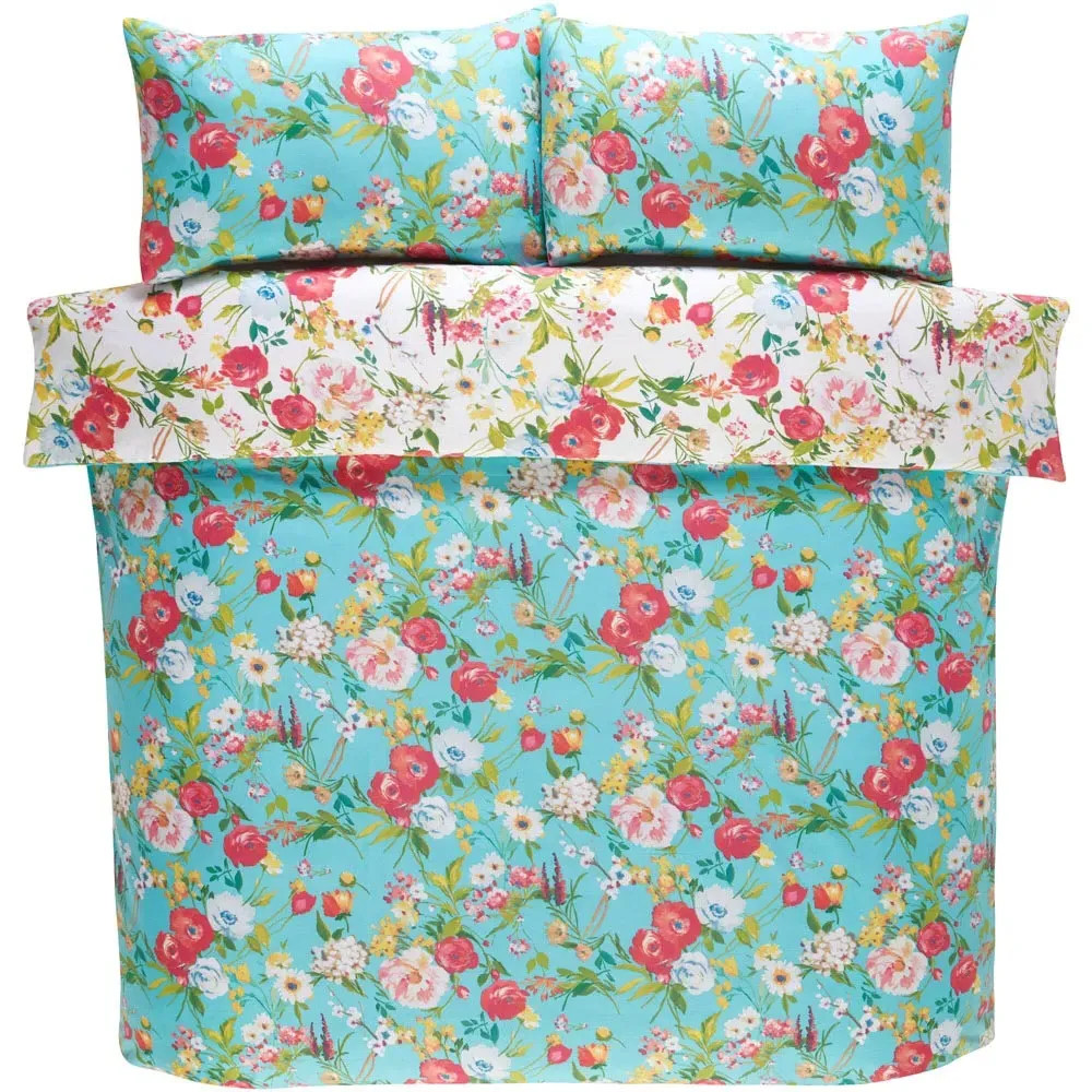 Ashbourne Single Duvet Set - Green, Microfibre