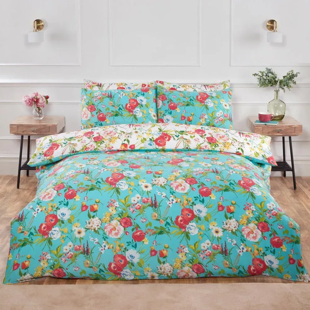 Ashbourne Single Duvet Set - Green, Microfibre