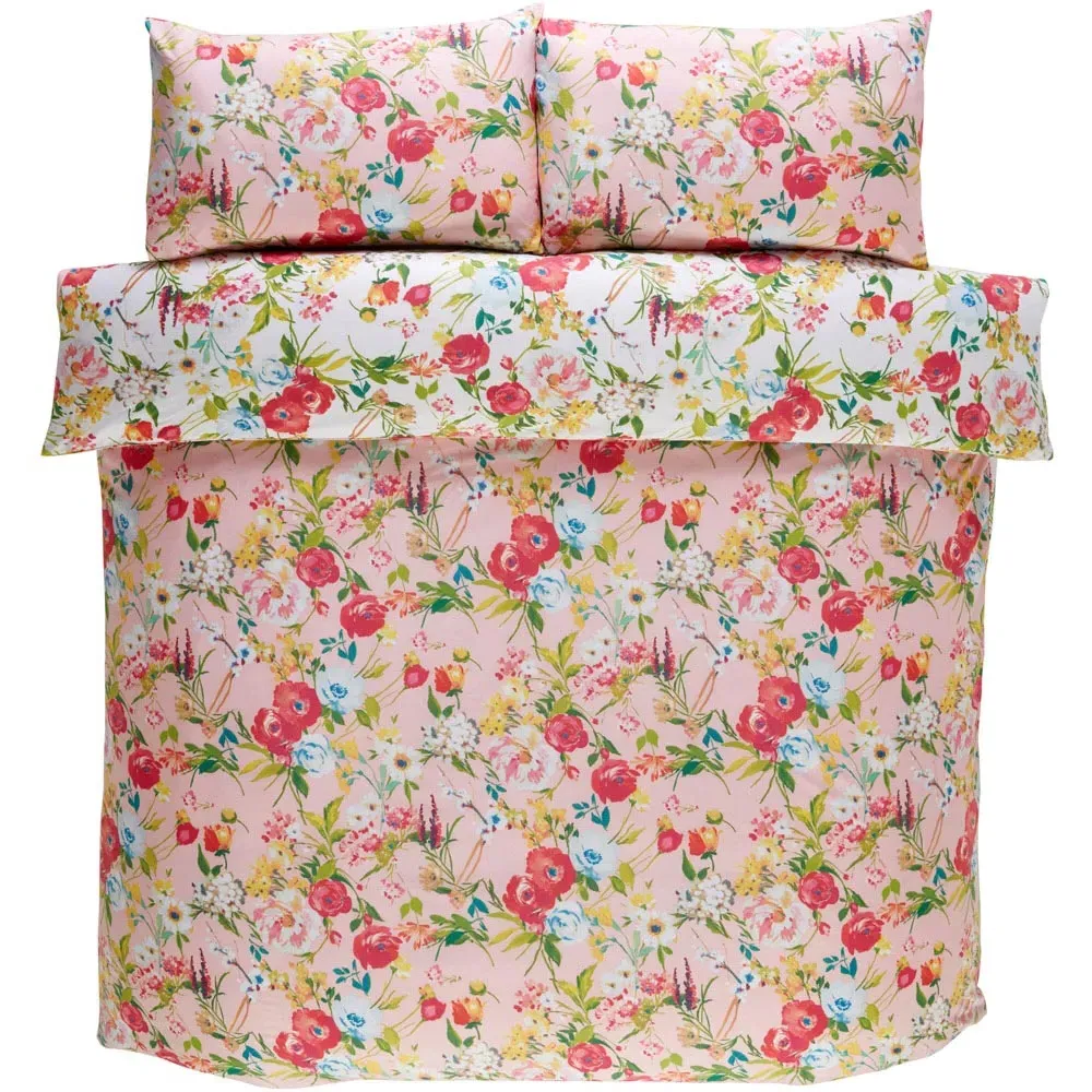 Ashbourne Single Duvet Set - Pink, Microfibre