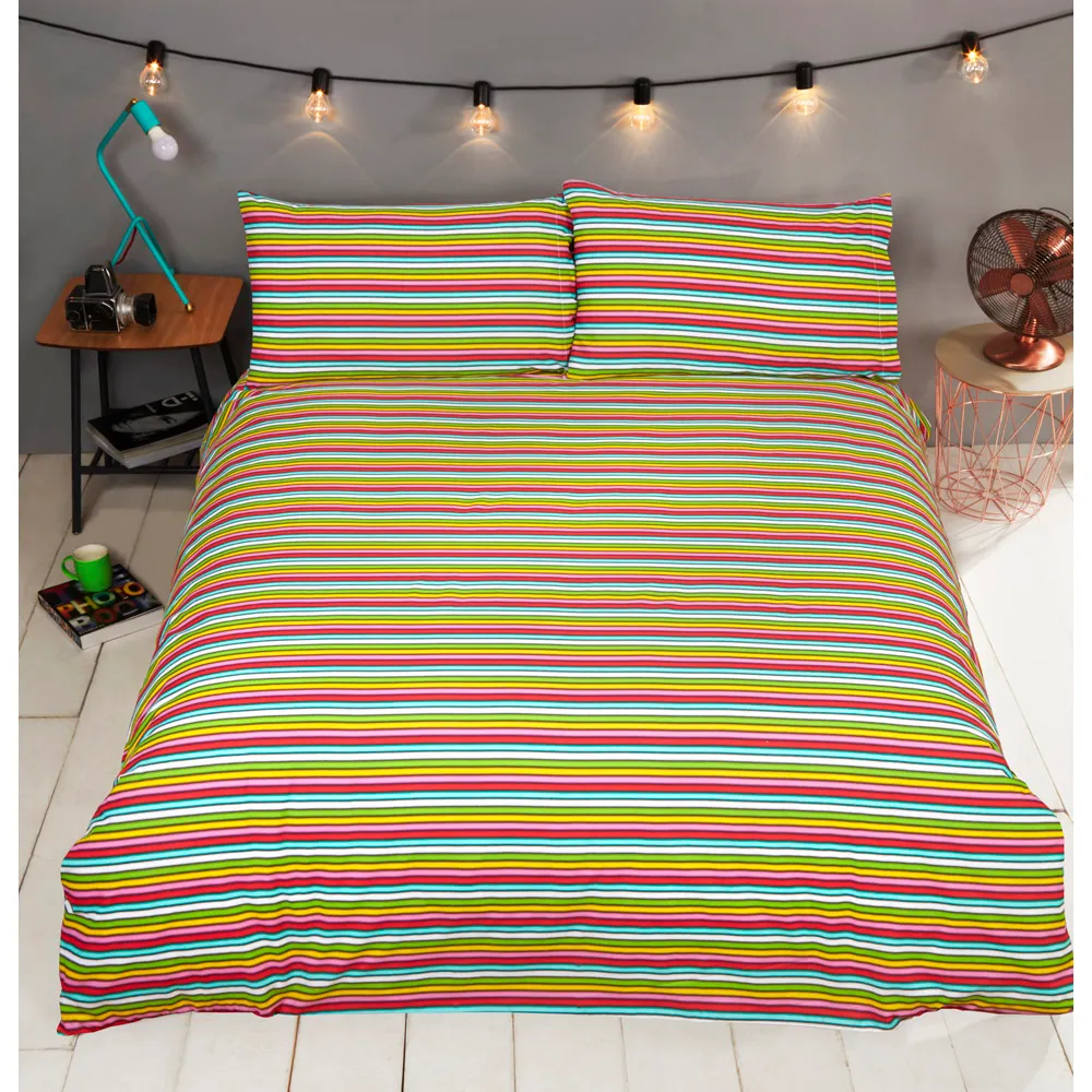 Be Happy Single Duvet Cover Set - Multicolour