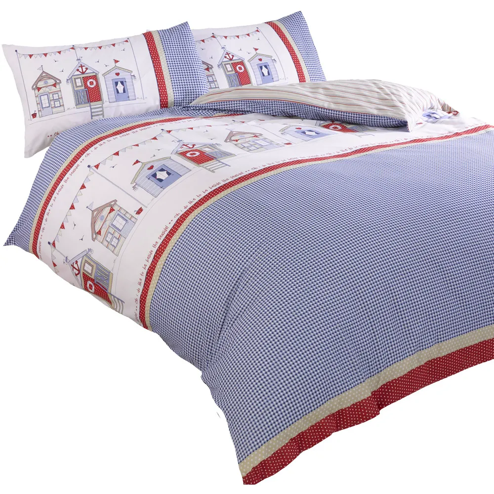 Beach Hut Double Duvet Set - Multicolour