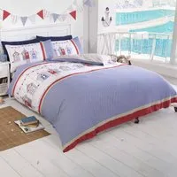 Beach Hut Double Duvet Set - Multicolour