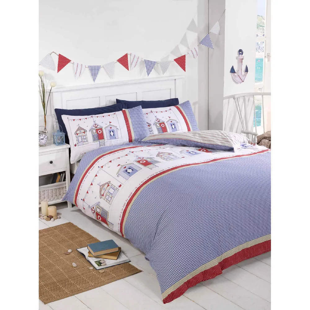 Beach Hut King Size Duvet Set - Multicolour