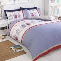 Beach Hut Single Duvet Set - Multicolour