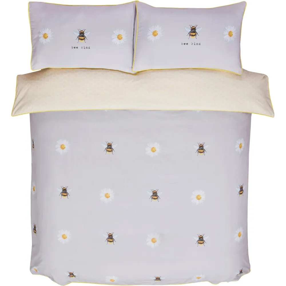 Bee Kind Double Duvet Set - Multicolour