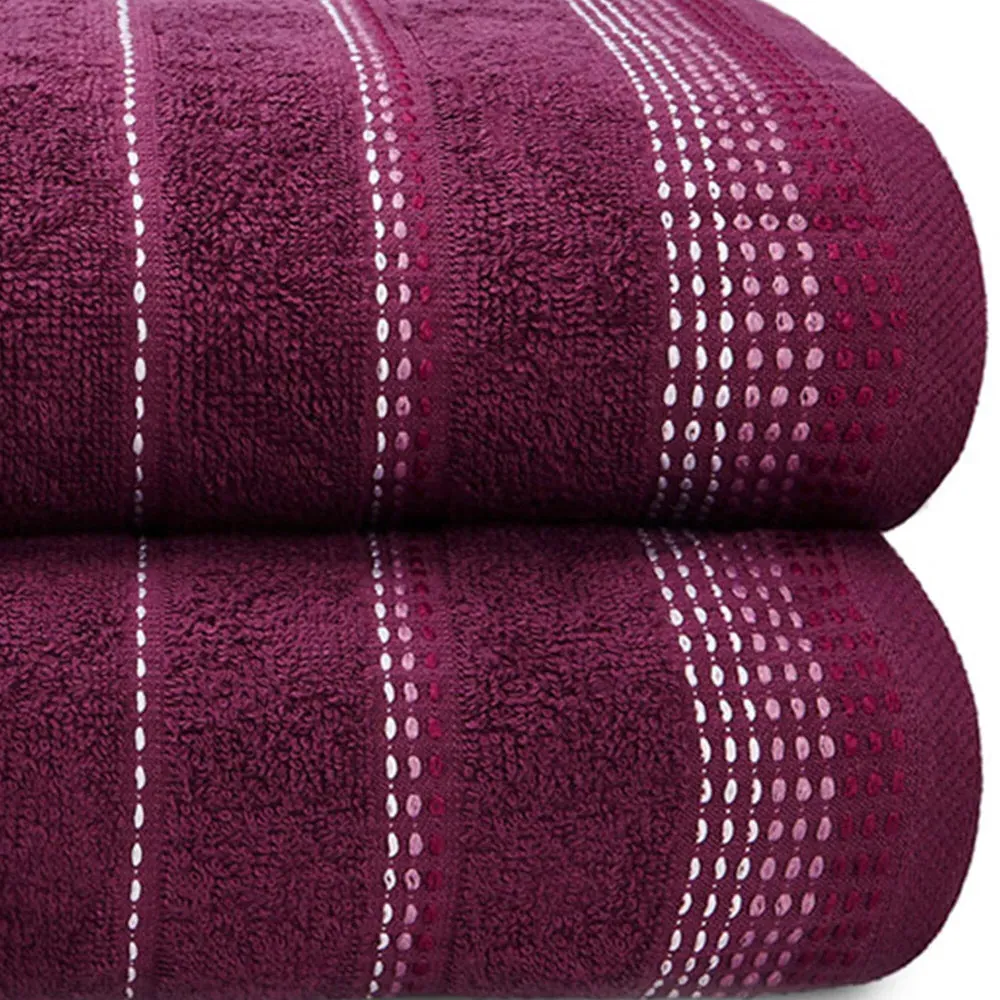 Berkley Bath Sheet Bundle Set of 2 - Purple, Cotton