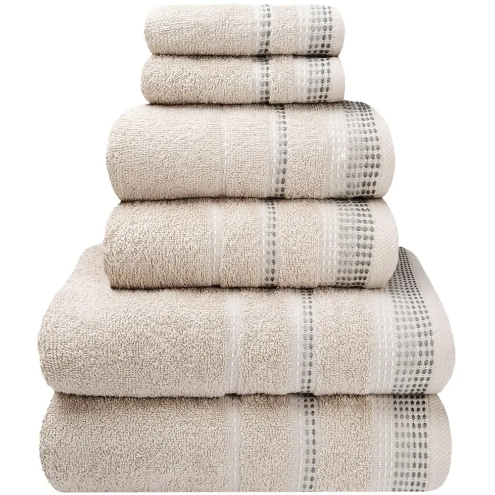 Berkley Embroidered Face Towel - Cream, Cotton image