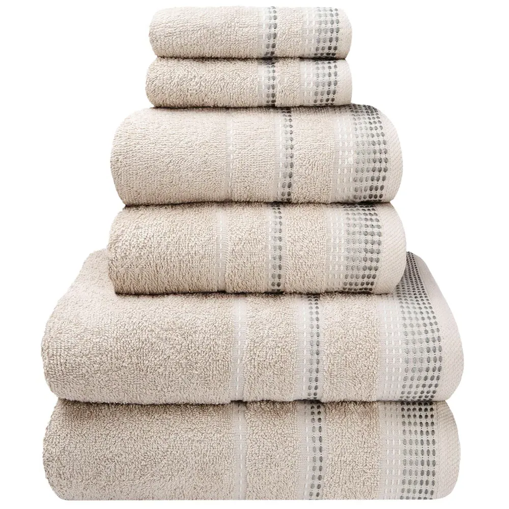 Berkley Embroidered Hand Towel - Cream, Cotton