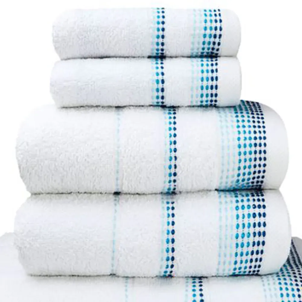 Berkley Embroidered Hand Towel - White, Cotton