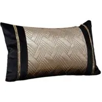 Capri Boudoir Cushion with Studs - Gold, Velvet