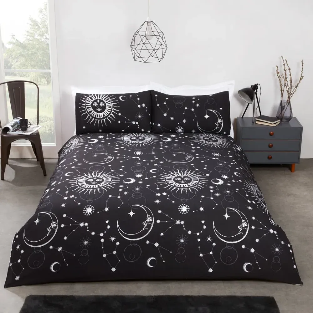 Celestial Double Duvet Set - Black