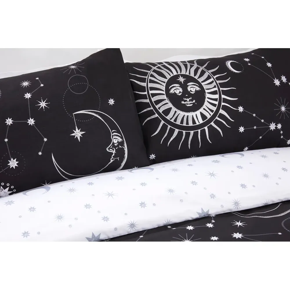 Celestial Single Duvet Set - Black