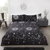 Celestial Single Duvet Set - Black