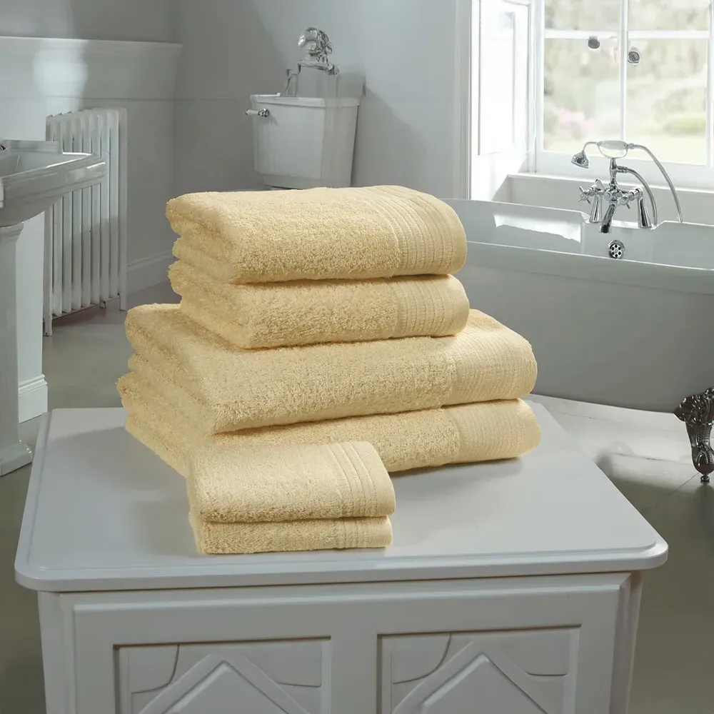 Chatsworth 600gsm Bath Towel - Yellow, Combed Cotton