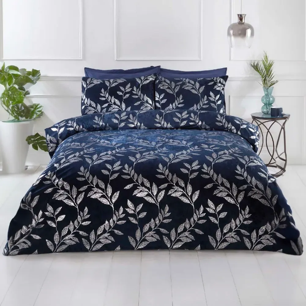 Como Double Duvet Set - Navy