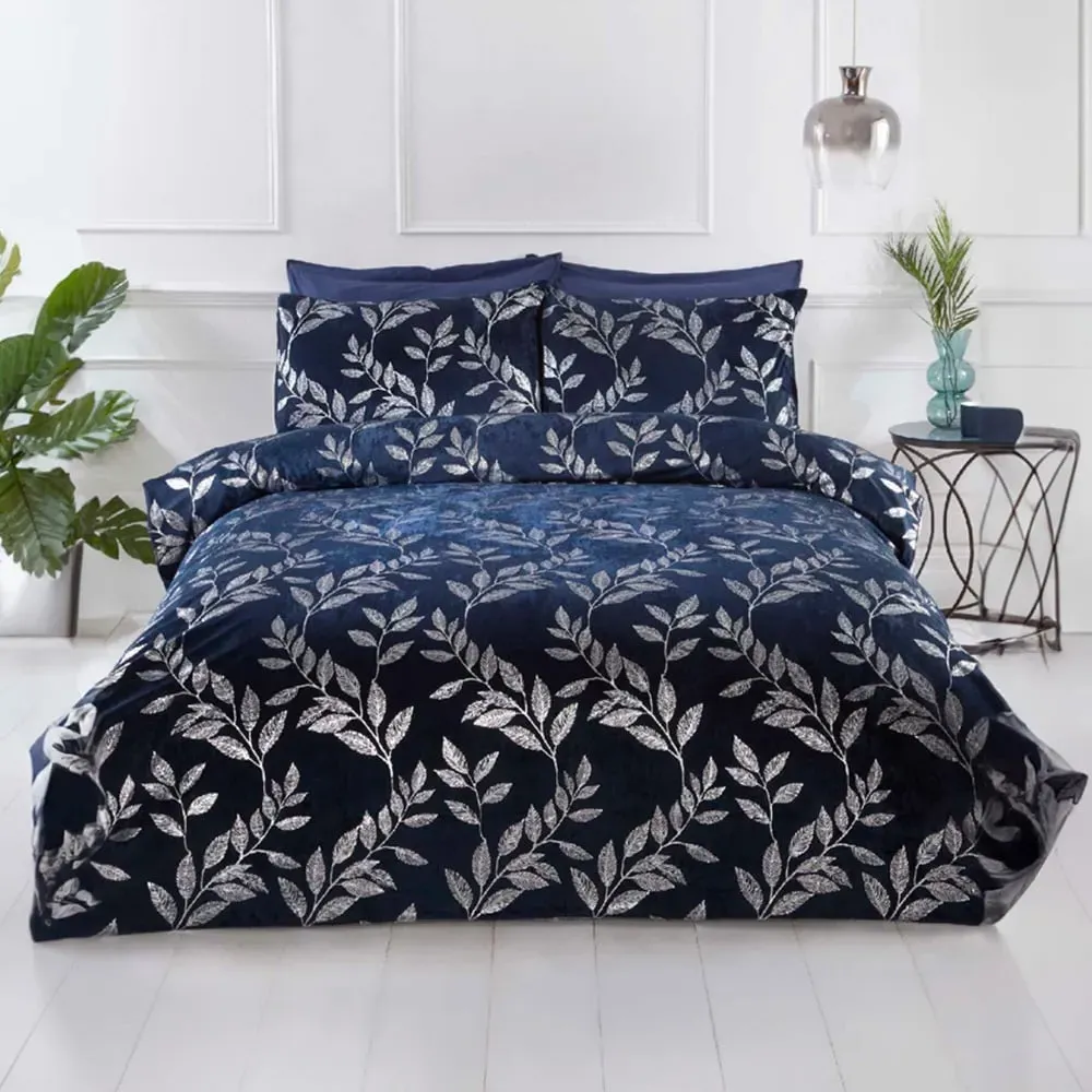 Como Single Duvet Set - Navy image