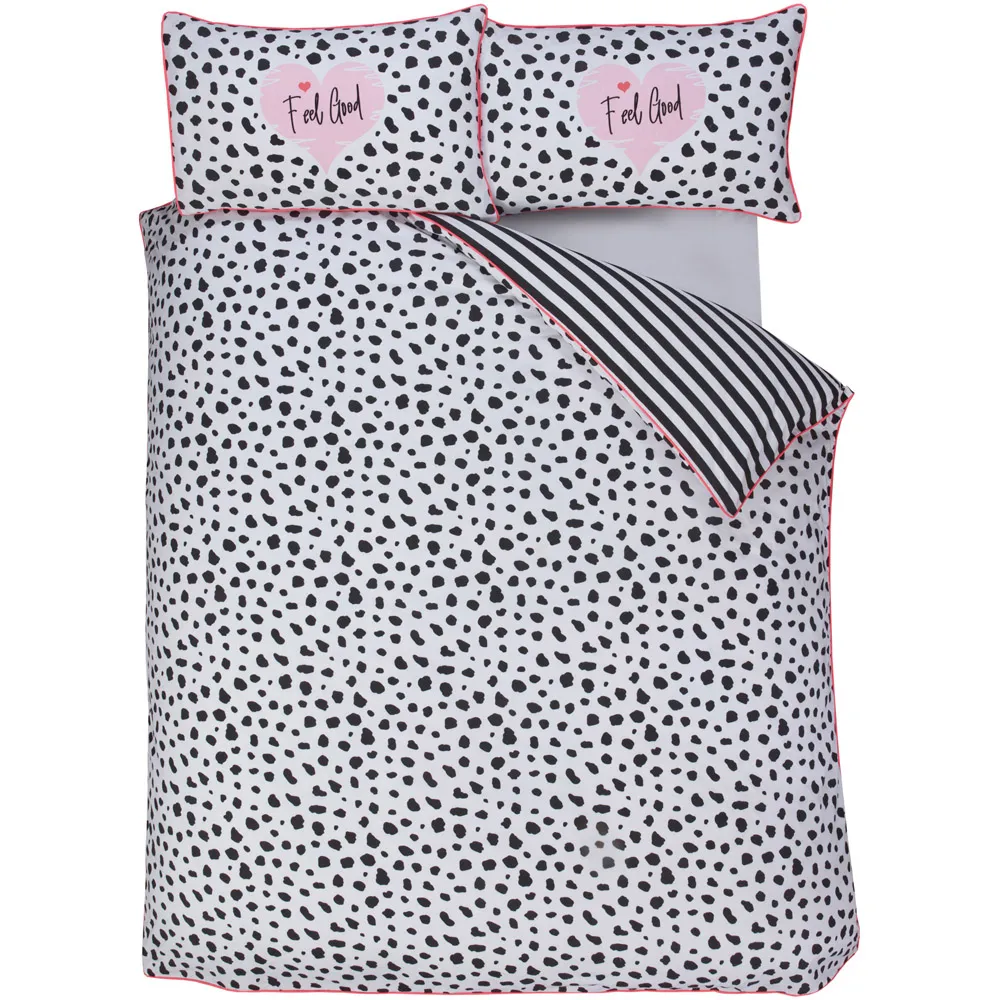 Dalmatian Single Duvet Cover Set - Black