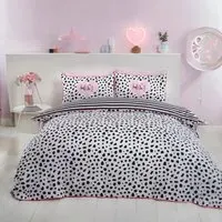 Dalmatian Single Duvet Cover Set - Black