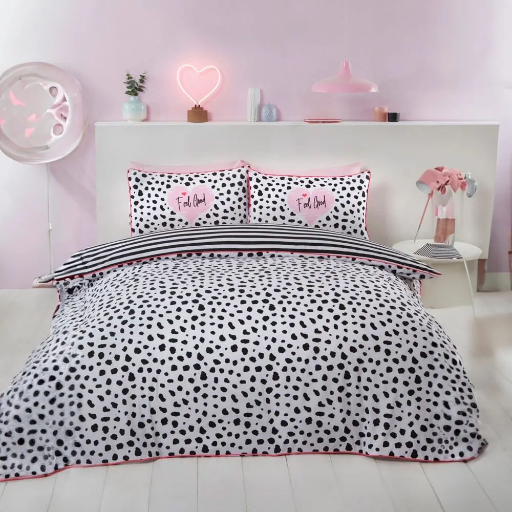 Dalmatian Single Duvet Cover Set - Black image