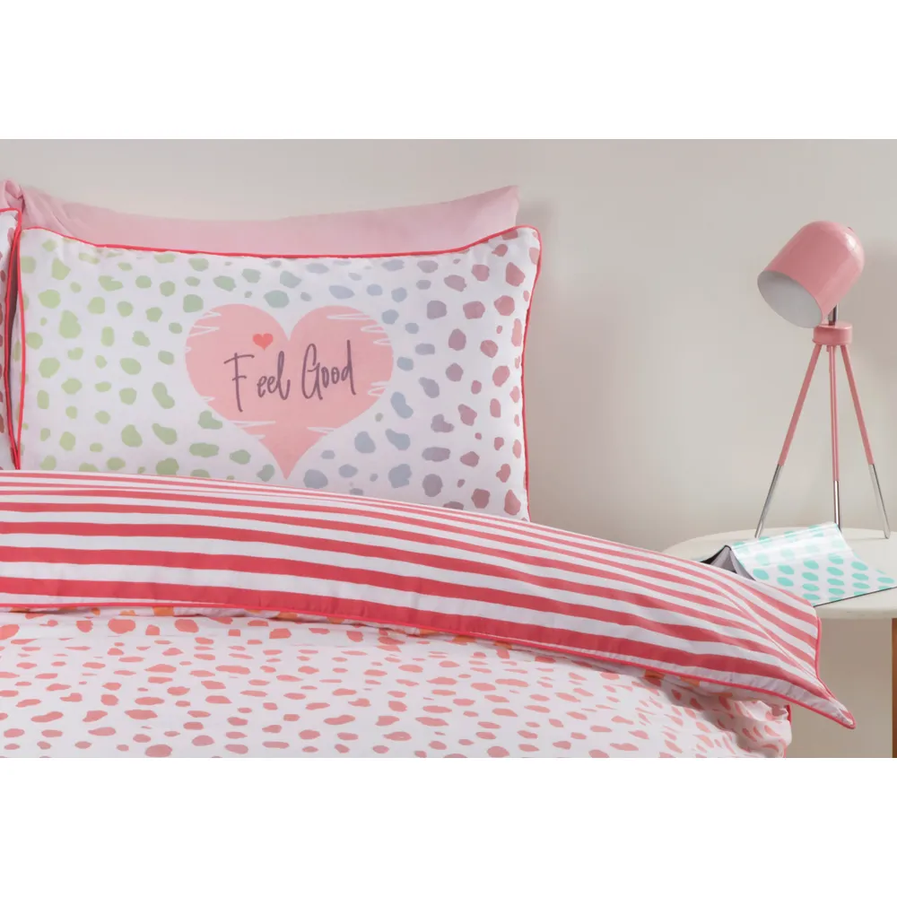 Dalmatian Single Duvet Cover Set - Pink