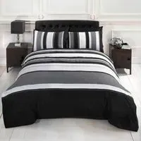 Detroit Double Duvet Cover Set - Grey, Cotton