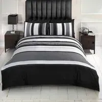 Detroit Single Duvet Cover Set - Grey, Cotton