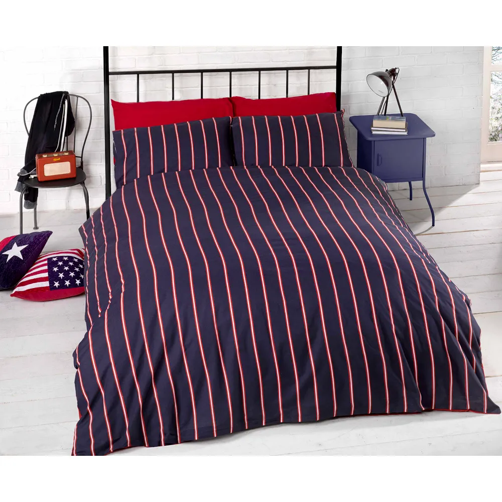 Don't Wake Me Up King Size Duvet Cover Set - Navy, Cotton