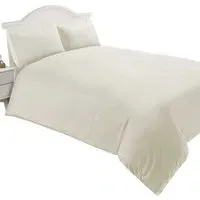 Double 400 Thread Count Quilt Cover - Cream, Cotton Percale