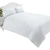 Double 400 Thread Count Quilt Cover - White, Cotton Percale