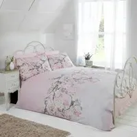 Eloise King Size Duvet Cover Set - Pink, Cotton