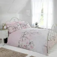 Eloise Single Duvet Cover Set - Pink, Cotton