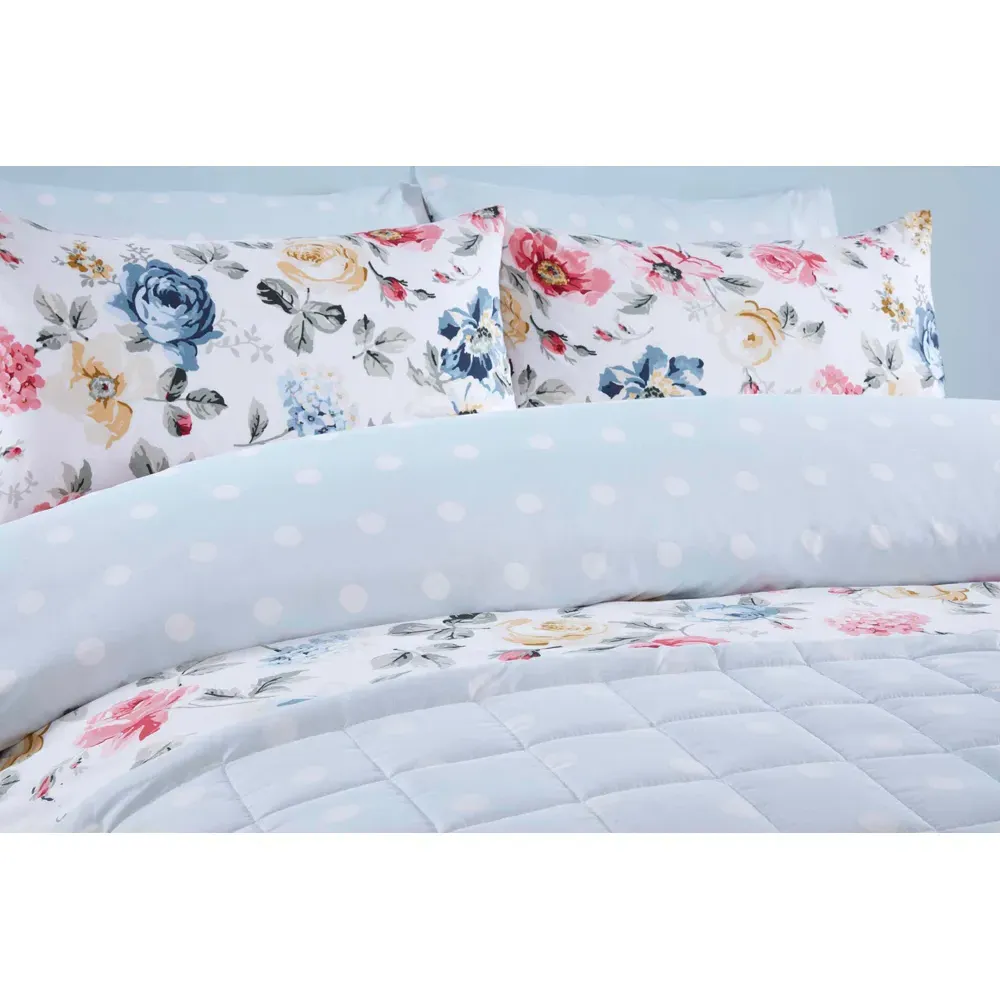 Emilia Single Duvet Cover Set - Silver