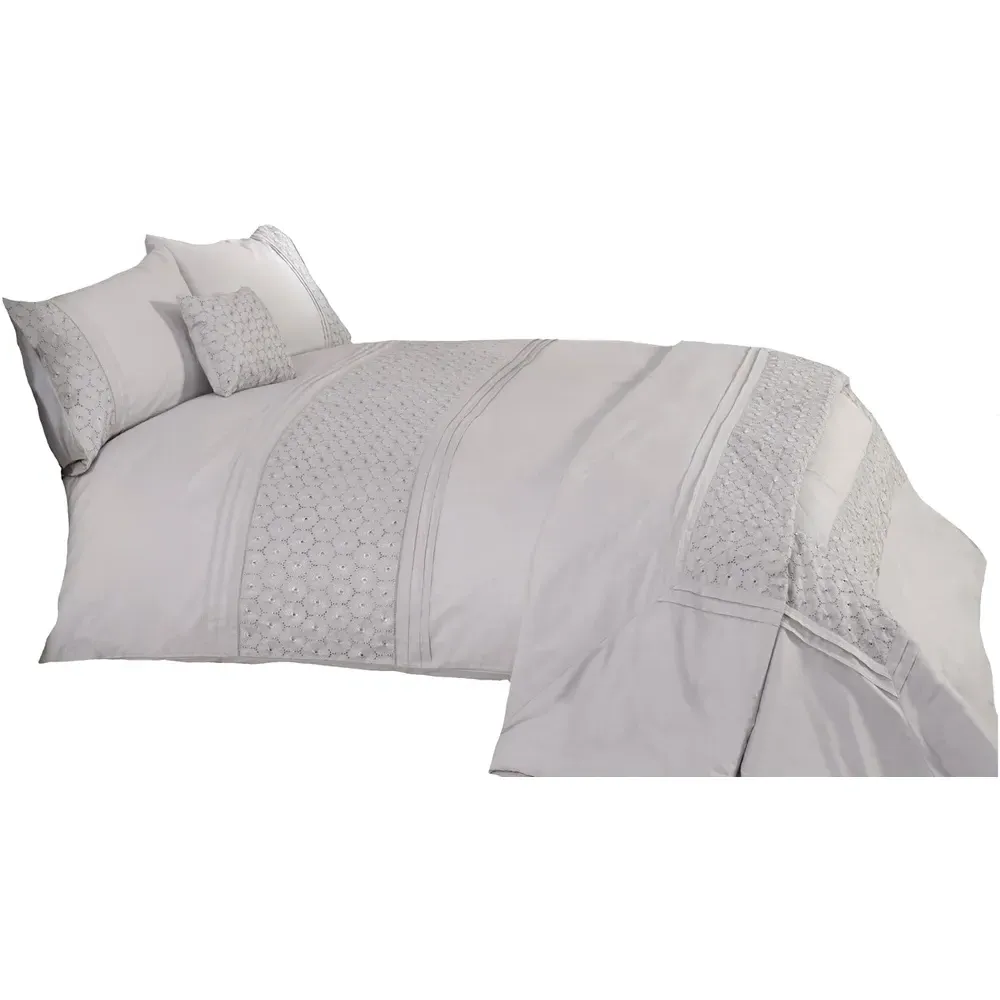 Everdean Double Duvet Set - Silver