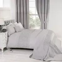 Everdean Double Duvet Set - Silver