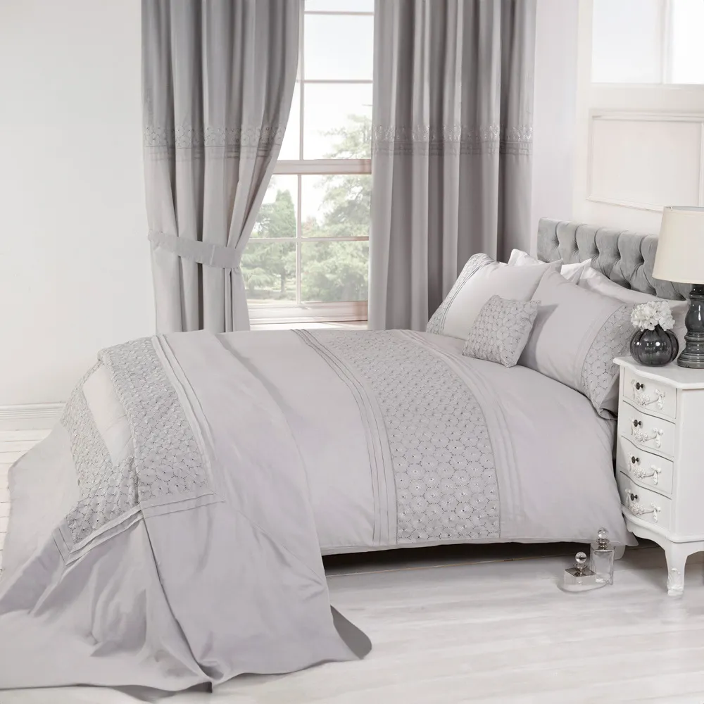 Everdean Double Duvet Set - Silver