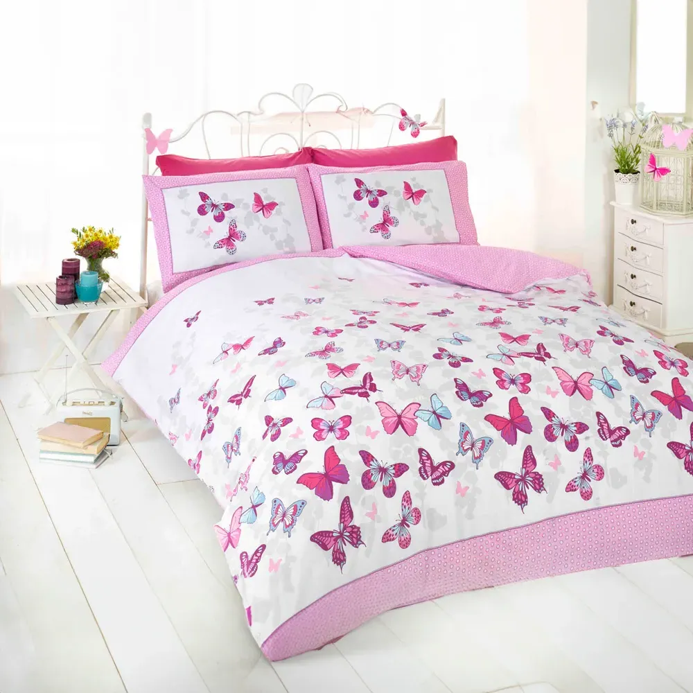 Flutter Double Duvet Set - Pink image