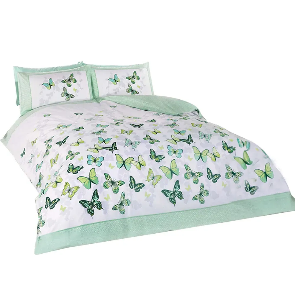 Flutter King Size Duvet Set - Green